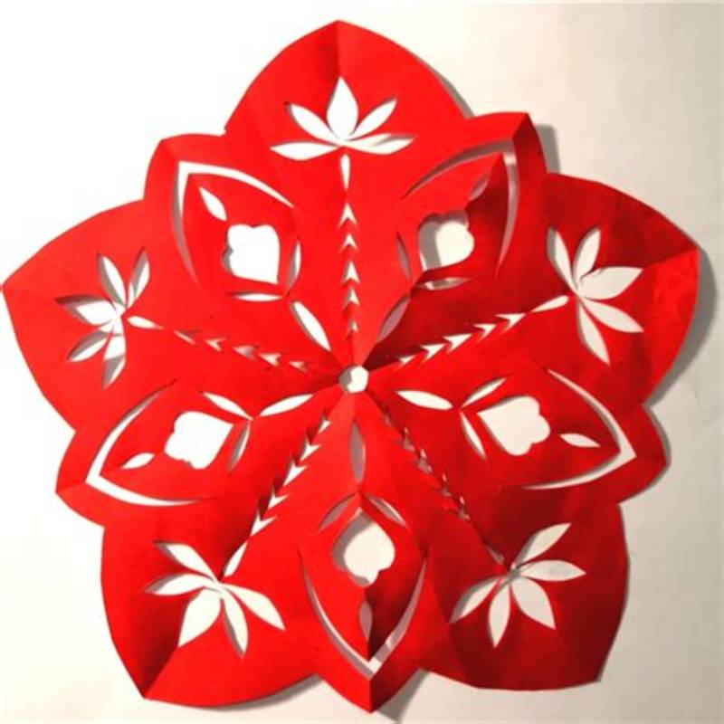 非遗剪纸团花